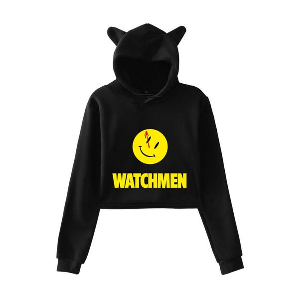 2019 new science fiction suspense tv show watchmen print fashion trend cat ears women hoodies sweatshirt clothes, Black
2019 new science fiction suspense tv show watchmen print fashion trend cat ears women hoodies sweatshirt clothes, Black