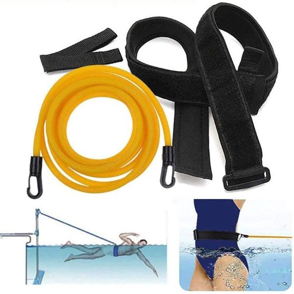 Adjustable Swim Training Bands Resistance Bands Swim Tether Stationary Harness Static Swimming Belt Swimming Pool Supplies