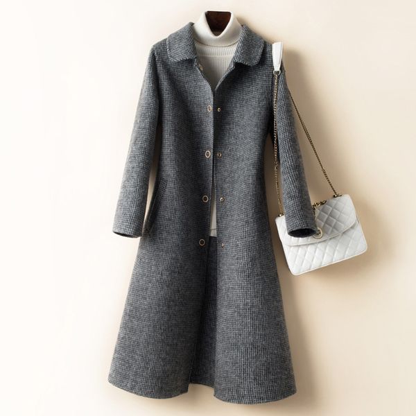 2019 winter woolen coat women double-sided long wool coat new korean outerwear manteau femme hiver elegant casaco feminino p4, Black
2019 winter woolen coat women double-sided long wool coat new korean outerwear manteau femme hiver elegant casaco feminino p4, Black