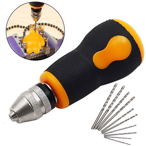 10pcs mini twist drill hand tool set small grip carpenter's chuck for wood jewelry 0.5-3.0mm portable hand drill bit
10pcs mini twist drill hand tool set small grip carpenter's chuck for wood jewelry 0.5-3.0mm portable hand drill bit
