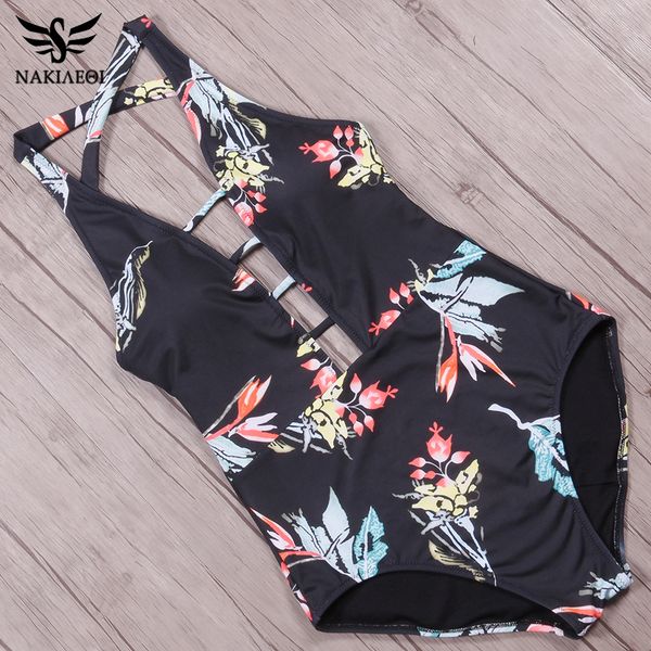 nakiaeoi new 2019 one piece swimsuit female printed floral halter bandage brazilian swimwear women bathing suits swimming, White;black
nakiaeoi new 2019 one piece swimsuit female printed floral halter bandage brazilian swimwear women bathing suits swimming, White;black