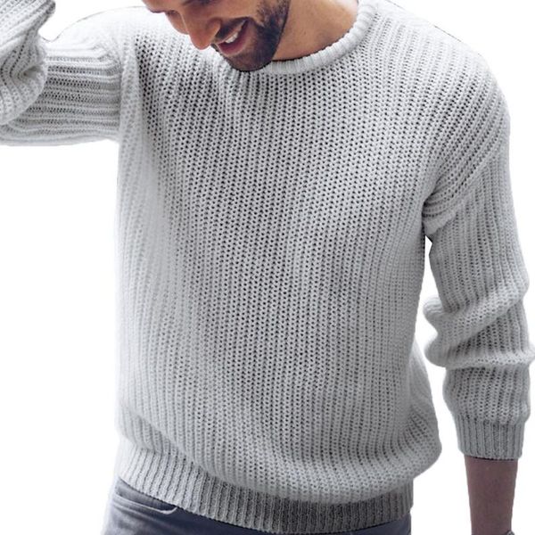 men autumn casual solid color o neck long sleeve knitted casual sweater pullover top, White;black
men autumn casual solid color o neck long sleeve knitted casual sweater pullover top, White;black