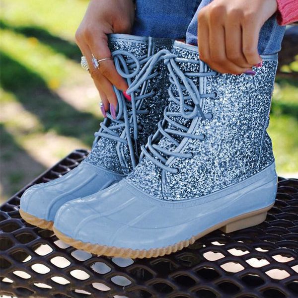 lace up women boots fashion casual rain boots comfortable waterproof women shoes bota feminina 2019 bling outdoor shoes, Black
lace up women boots fashion casual rain boots comfortable waterproof women shoes bota feminina 2019 bling outdoor shoes, Black