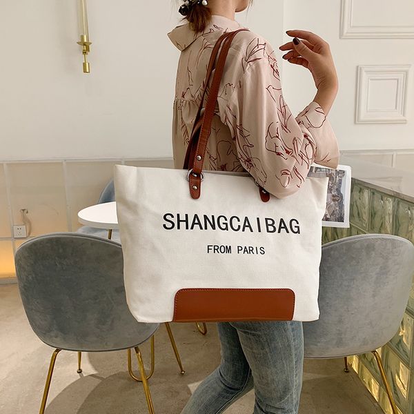 2019 new woman fashion letter big capality canvas shopping bag casual shoulder messenger bags patchwork bag all match
2019 new woman fashion letter big capality canvas shopping bag casual shoulder messenger bags patchwork bag all match