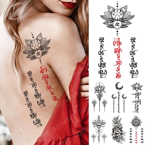 waterproof temporary tattoo sticker yoga lotus totem flash tattoos red black word body art arm fake tatoo women men
waterproof temporary tattoo sticker yoga lotus totem flash tattoos red black word body art arm fake tatoo women men