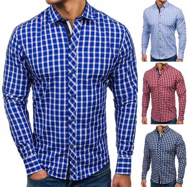 zogaa 2019 men's plaid cotton dress shirts male long sleeve slim fit business casual shirt male clothing plus size, White;black
zogaa 2019 men's plaid cotton dress shirts male long sleeve slim fit business casual shirt male clothing plus size, White;black