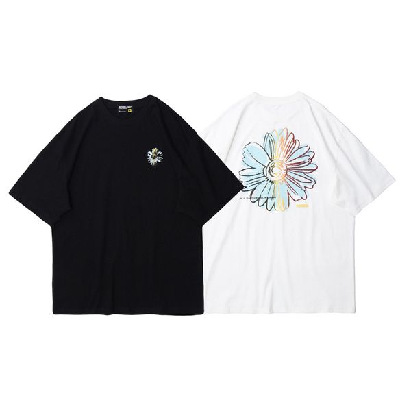 men's t-shirts mens fashion chrysanthemum print hip hop streetwear harajuku oversized short sleeve summer casual simple tees, White;black
men's t-shirts mens fashion chrysanthemum print hip hop streetwear harajuku oversized short sleeve summer casual simple tees, White;black