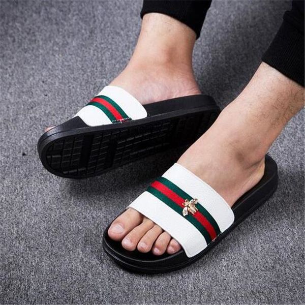 cute bee stripe men slipper fashion personality loose boys sandals travelling brief brand teenagers slide shoes, Black
cute bee stripe men slipper fashion personality loose boys sandals travelling brief brand teenagers slide shoes, Black
