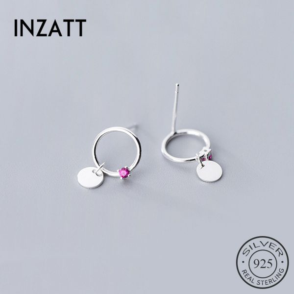 stud inzareal 925 sterling silver red zircon round earrings for fashion women party cute fine jewelry minimalist accessories, Golden;silver
stud inzareal 925 sterling silver red zircon round earrings for fashion women party cute fine jewelry minimalist accessories, Golden;silver