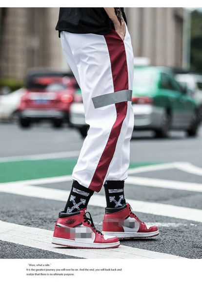 men's pants men lose gym sporthose hip hop reflex stripe jogging jogginghose fashion loose high waist long trouser, Black
men's pants men lose gym sporthose hip hop reflex stripe jogging jogginghose fashion loose high waist long trouser, Black