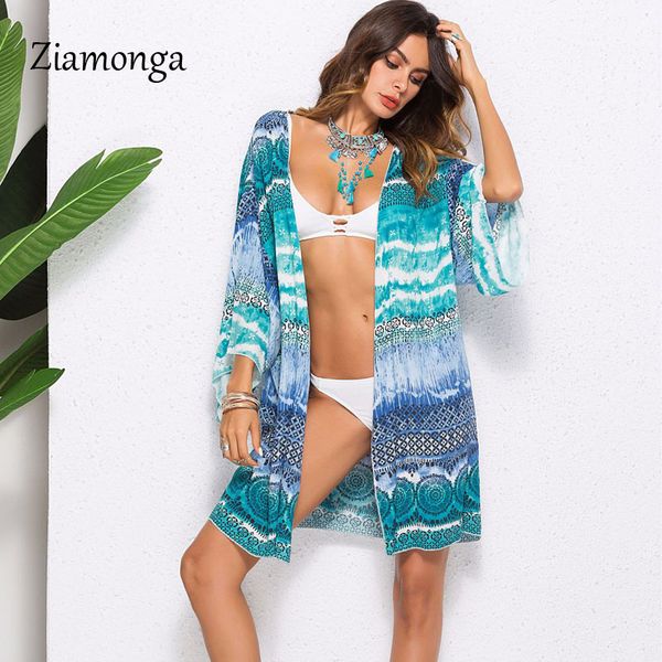 ziamonga bohemian print long beach cover up plus size women summer beachwear loose bathing suit cover up kimono cardigan, White
ziamonga bohemian print long beach cover up plus size women summer beachwear loose bathing suit cover up kimono cardigan, White