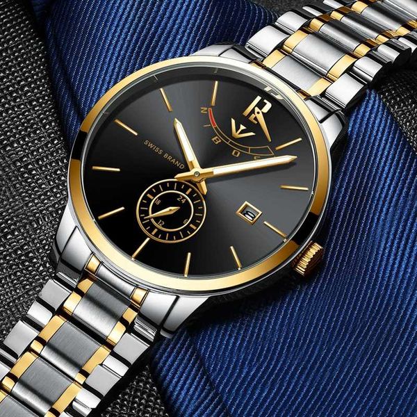 nibosi 2020 mens watches fashion analogue clock bussiness steel waterproof luminous watch relogio masculino, Slivery;brown
nibosi 2020 mens watches fashion analogue clock bussiness steel waterproof luminous watch relogio masculino, Slivery;brown