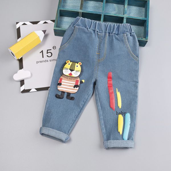 babt pants children toddler kid baby girls boys cartoon letter print denim jeans long cotton pants, Blue 
babt pants children toddler kid baby girls boys cartoon letter print denim jeans long cotton pants, Blue