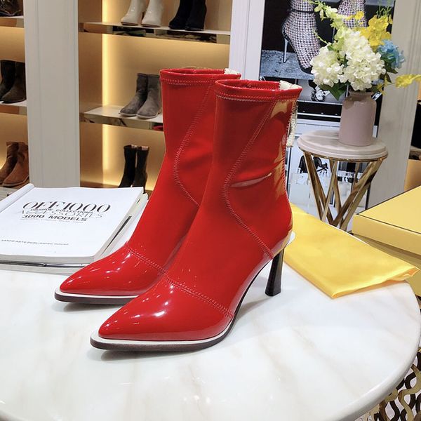 boots for women 2020 fashion luxury designer winter boots leather bottom pointed and ankle boots high-heeled 8.5cm shoes, Black
boots for women 2020 fashion luxury designer winter boots leather bottom pointed and ankle boots high-heeled 8.5cm shoes, Black