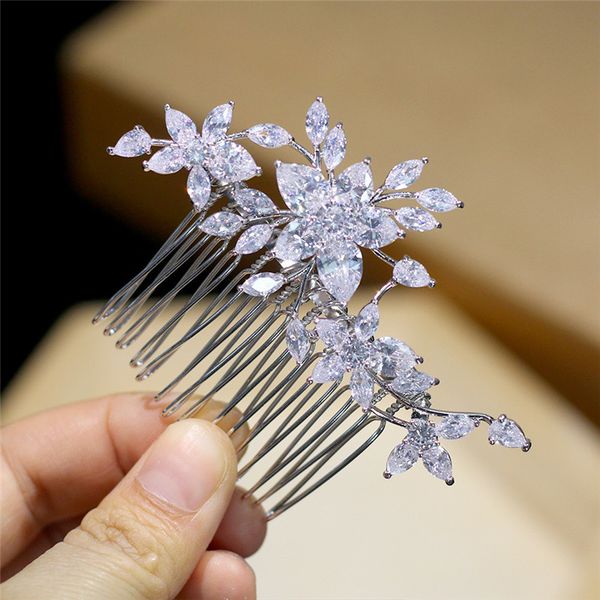 jonnafe fashion bridal zircon floral hair comb jewelry silver color wedding headpiece women prom hair accessories, Golden;white
jonnafe fashion bridal zircon floral hair comb jewelry silver color wedding headpiece women prom hair accessories, Golden;white
