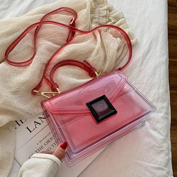 candy colors transparent jelly tote bag 2020 summer new pvc women's handbag lock shoulder messenger bag
candy colors transparent jelly tote bag 2020 summer new pvc women's handbag lock shoulder messenger bag