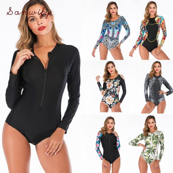 long sleeve rash women floral print swimwear zipper piece swimsuit high neck surf suit black dive bodysuit beachwear
long sleeve rash women floral print swimwear zipper piece swimsuit high neck surf suit black dive bodysuit beachwear