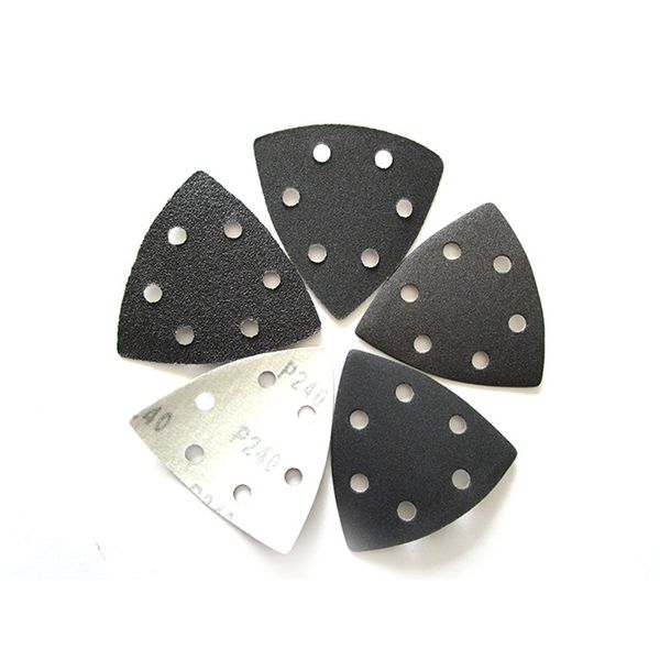 50pcs 90mm black triangular sanding paper 6 hole sandpaper sand sheet for oscillating abrasive tool grit 60 80 120 240
50pcs 90mm black triangular sanding paper 6 hole sandpaper sand sheet for oscillating abrasive tool grit 60 80 120 240