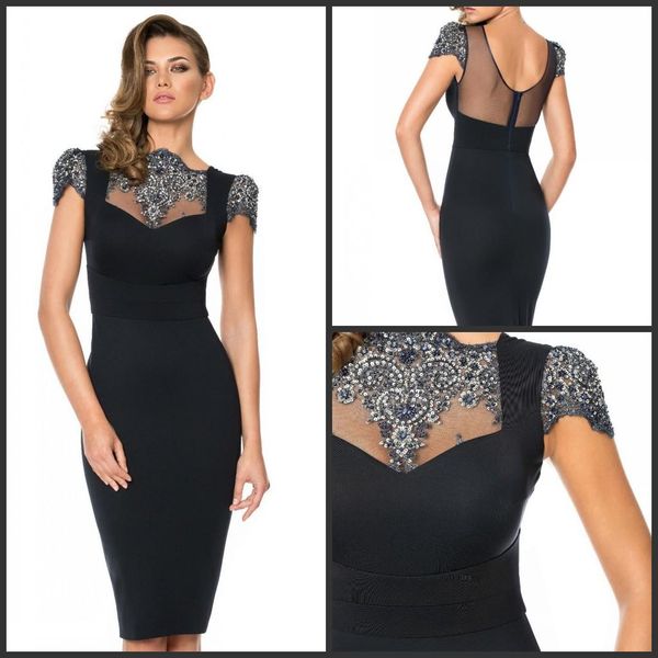 sequins 2019 new cocktail dresses sheath bateau short sleeve backless knee length rhinestone satin little black dress formal gowns 1236
sequins 2019 new cocktail dresses sheath bateau short sleeve backless knee length rhinestone satin little black dress formal gowns 1236