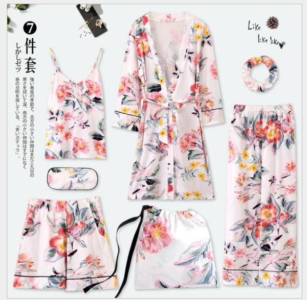 2019 new autumn and spring new summer sweet cotton long-sleeved ladies pajamas 7-piece cotton pajamas ing, Blue;gray
2019 new autumn and spring new summer sweet cotton long-sleeved ladies pajamas 7-piece cotton pajamas ing, Blue;gray