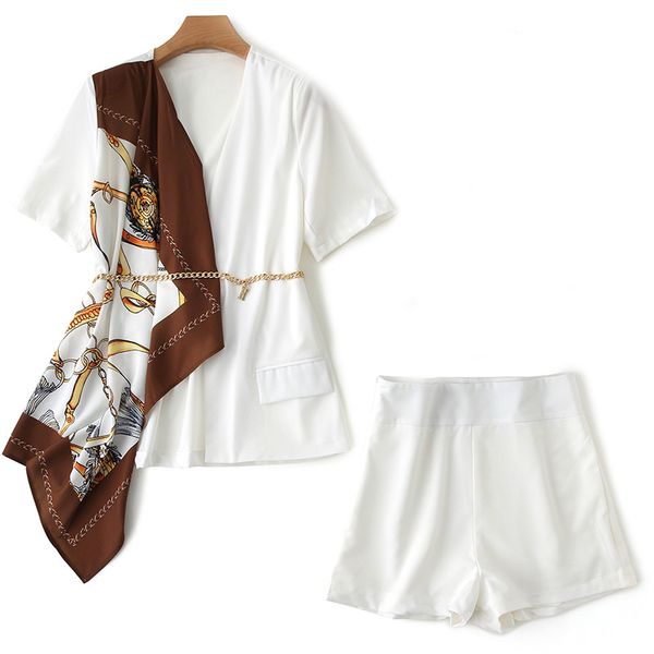 new women blazer two piece sets short sleeve blazer coat short pants office lady suits formal two piece set t77, White;black
new women blazer two piece sets short sleeve blazer coat short pants office lady suits formal two piece set t77, White;black