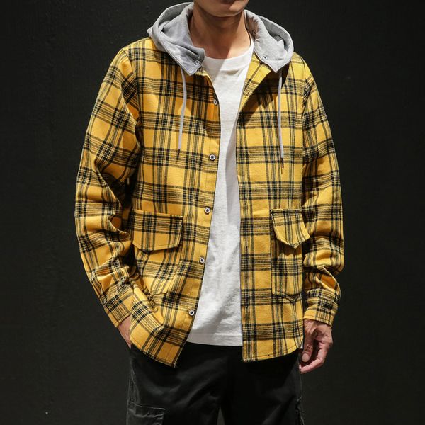 man jacket autumn casual plaid shirts long sleeve pullover shirt hooded windbreaker bomber jacket and coat, Black;brown
man jacket autumn casual plaid shirts long sleeve pullover shirt hooded windbreaker bomber jacket and coat, Black;brown