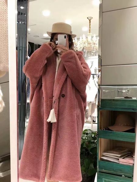 ins blogger-2018 autumn and winter new style loose-fit lambs wool coat thick pink wool coat, Blue;black
ins blogger-2018 autumn and winter new style loose-fit lambs wool coat thick pink wool coat, Blue;black