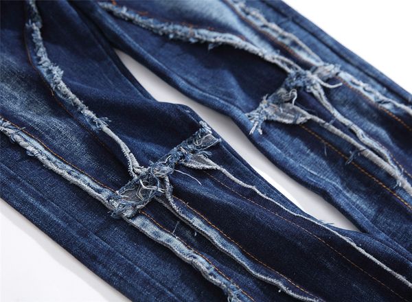 mens fashion jeans pencil pants light pleated washed long casual clothing american and european style spparel, Blue
mens fashion jeans pencil pants light pleated washed long casual clothing american and european style spparel, Blue