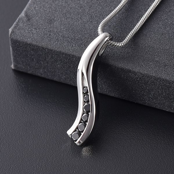lkj8389 life's journey cremation jewelry - inlay black crystals memorial urn pendant for women men keepsake necklace, Silver
lkj8389 life's journey cremation jewelry - inlay black crystals memorial urn pendant for women men keepsake necklace, Silver