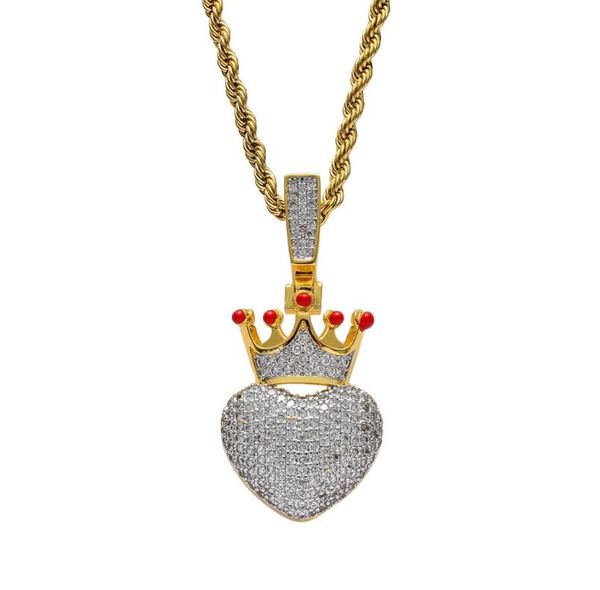 hip hop crown peach heart diamonds pendant necklaces for men women religion christianity luxury necklace ing, Silver
hip hop crown peach heart diamonds pendant necklaces for men women religion christianity luxury necklace ing, Silver