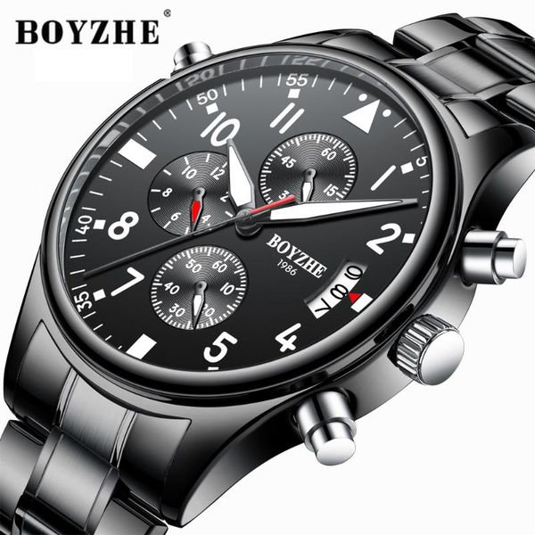 boyzhe men quartz watches fashion multi-function light stainless steel sports wristwatch relogio masculino, Slivery;brown
boyzhe men quartz watches fashion multi-function light stainless steel sports wristwatch relogio masculino, Slivery;brown