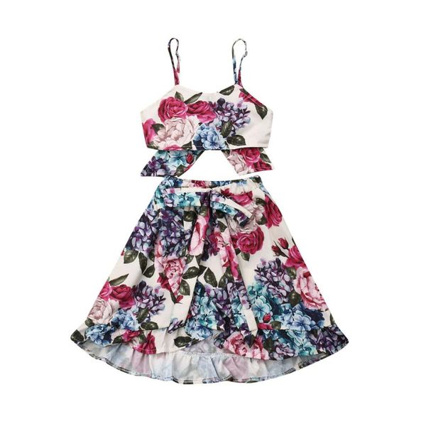 2pcs kids toddler baby girl set clothes flowers print sleeveless sling +ruffles a-line skirts outfit 1-6y, White
2pcs kids toddler baby girl set clothes flowers print sleeveless sling +ruffles a-line skirts outfit 1-6y, White