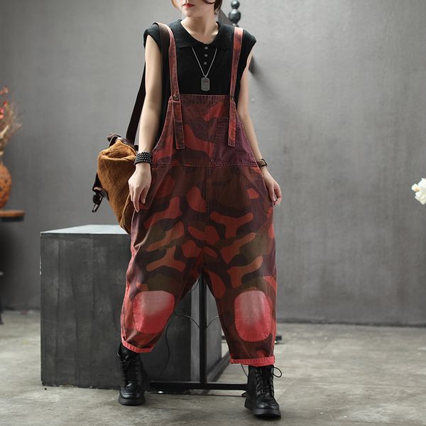 camouflage cargo jumpsuits women fashion suspender harem pants patchwork pocket vintage overalls streetwear drop crotch trousers, Black;white
camouflage cargo jumpsuits women fashion suspender harem pants patchwork pocket vintage overalls streetwear drop crotch trousers, Black;white