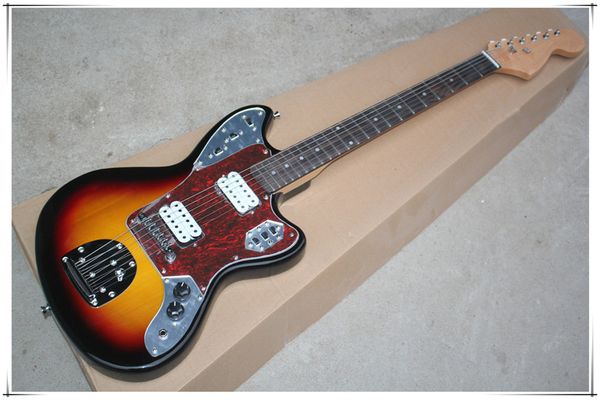 

2 white hh open pickups red tortoiseshell pickguard electric guitar with rosewood fingerboard,can be customized