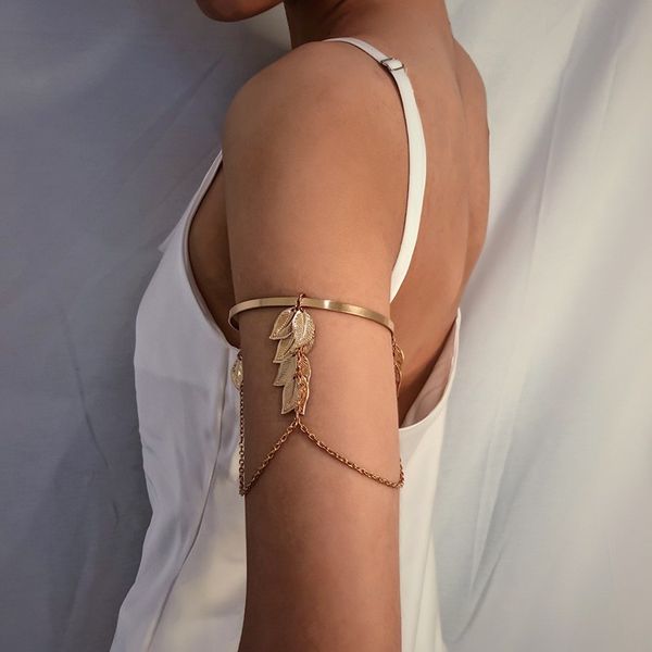 2019 boho gold/silver leaves upper arm bracelet for women love retro bracelet bangle jewelry female charms cuff femme, Black
2019 boho gold/silver leaves upper arm bracelet for women love retro bracelet bangle jewelry female charms cuff femme, Black