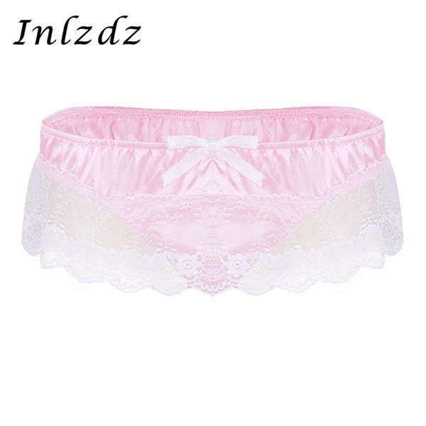 underpants mens sissy panties shiny soft satin lingerie ruffled floral lace high cut low rise bikini g-string thong gay underwear, Black;white
underpants mens sissy panties shiny soft satin lingerie ruffled floral lace high cut low rise bikini g-string thong gay underwear, Black;white