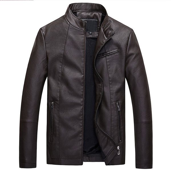 brushed autumn men's leather coat korean-style short pu leather coat fashion man locomotive leather jacket, Black
brushed autumn men's leather coat korean-style short pu leather coat fashion man locomotive leather jacket, Black
