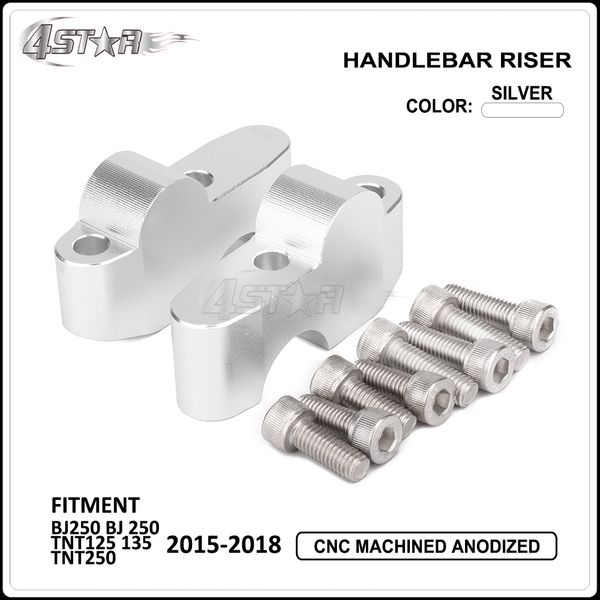 motorbike silver cnc aluminum handlebar extension riser mount lifting clamp case for benelli bj250 tnt125 tnt135 tnt250 15-18
motorbike silver cnc aluminum handlebar extension riser mount lifting clamp case for benelli bj250 tnt125 tnt135 tnt250 15-18
