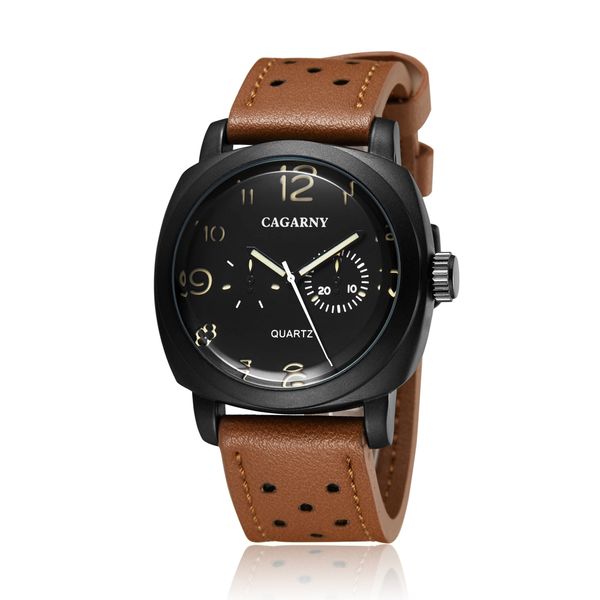 cagarny sports luxury clock hour quartz watch black dial men's brown leather wristwatch military relogio masculino orologi uomo, Slivery;brown
cagarny sports luxury clock hour quartz watch black dial men's brown leather wristwatch military relogio masculino orologi uomo, Slivery;brown