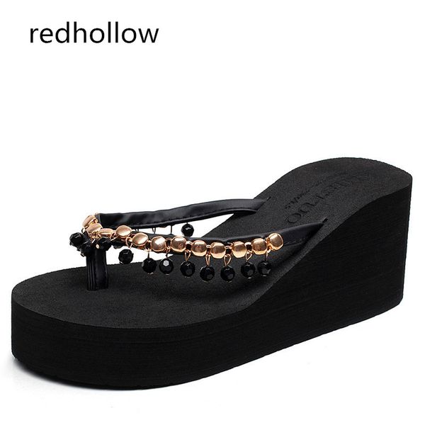 woman slippers high heels 7cm beach flip flops summer sandals bohemia slippers wedges platform sandals ladies shoes female, Black
woman slippers high heels 7cm beach flip flops summer sandals bohemia slippers wedges platform sandals ladies shoes female, Black