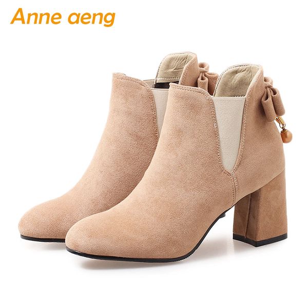 2019 new autumn winter women boots ankle high heel slip-on ladies warm snow boots apricot winter women shoes big size 33-46, Black
2019 new autumn winter women boots ankle high heel slip-on ladies warm snow boots apricot winter women shoes big size 33-46, Black