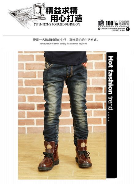 5-13y boys slim straight jeans children denim long pants spring autumn kids baby boy casual trousers elastic waist pants, Blue
5-13y boys slim straight jeans children denim long pants spring autumn kids baby boy casual trousers elastic waist pants, Blue