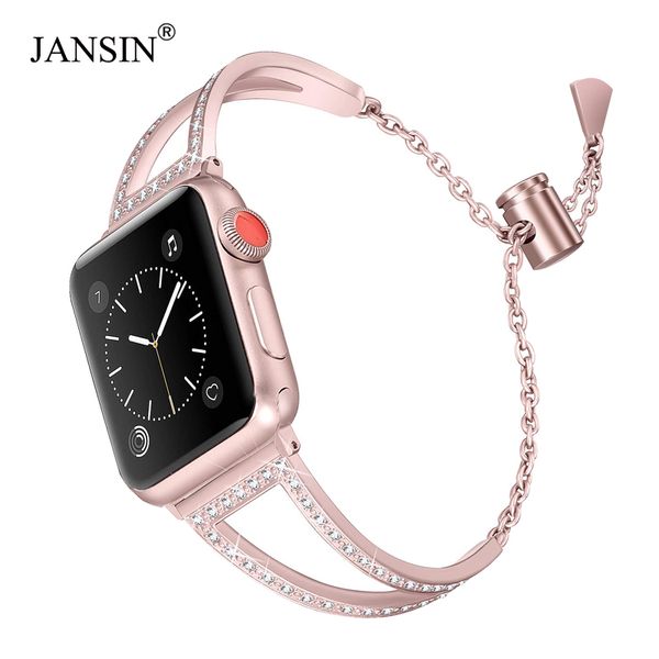 Jansin New Diamond Band Band Для Apple Watch 38 мм 42 мм 40 мм 44 мм Iwatch Series 4 3 2 1 Ремешок из нержавеющей ст 
Jansin New Diamond Band Band Для Apple Watch 38 мм 42 мм 40 мм 44 мм Iwatch Series 4 3 2 1 Ремешок из нержавеющей ст