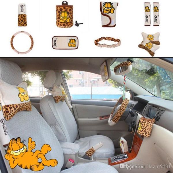 10pcs/unit auto accessories garfield leopard car upholstery cartoon steering wheel cover pillow car covers set universal automotive interior
10pcs/unit auto accessories garfield leopard car upholstery cartoon steering wheel cover pillow car covers set universal automotive interior