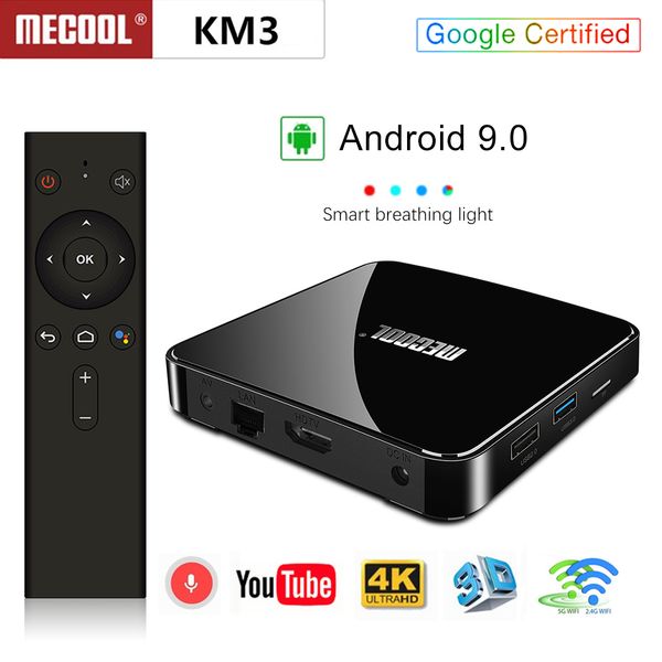 2019 Google Certified Mecool KM3 ATV Voice Input 4G 64G Android 9.0 TV Box Amlogic S905X2 Dual WIFI BT4.1 Smart TV
2019 Google Certified Mecool KM3 ATV Voice Input 4G 64G Android 9.0 TV Box Amlogic S905X2 Dual WIFI BT4.1 Smart TV