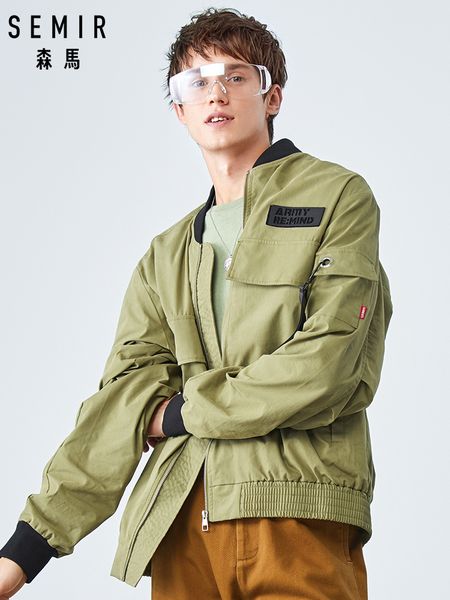 semir 2019 autumn new coat men clothing wind baseball collar jacket ribbon imitation men jacket loose, Black;brown
semir 2019 autumn new coat men clothing wind baseball collar jacket ribbon imitation men jacket loose, Black;brown