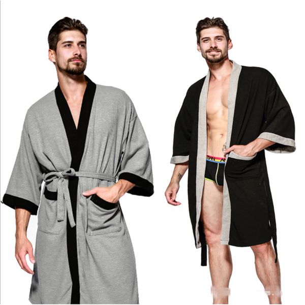 2019 autumn cotton bathrobes men kimono robes male casual simple bathrobe male long sleeve v-neck collar home robes with belt, Black;brown
2019 autumn cotton bathrobes men kimono robes male casual simple bathrobe male long sleeve v-neck collar home robes with belt, Black;brown