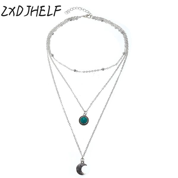 zxdjhelf vintage silver chain moon multi layer choker necklace for women collier female round rhinestone fashion jewelry s052
zxdjhelf vintage silver chain moon multi layer choker necklace for women collier female round rhinestone fashion jewelry s052