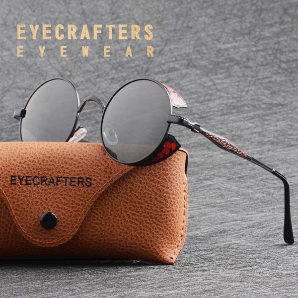 retro vintage metallic gothic steampunk sunglasses for men women black metal coating mirrored black polarized round sunglasses, White;black
retro vintage metallic gothic steampunk sunglasses for men women black metal coating mirrored black polarized round sunglasses, White;black