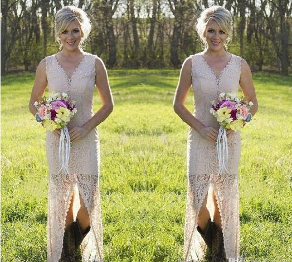 2019 country tyle lace bride maid dre e for wedding leevele v neck high low maid of honor gown front plit wedding gue t dre e
2019 country tyle lace bride maid dre e for wedding leevele v neck high low maid of honor gown front plit wedding gue t dre e